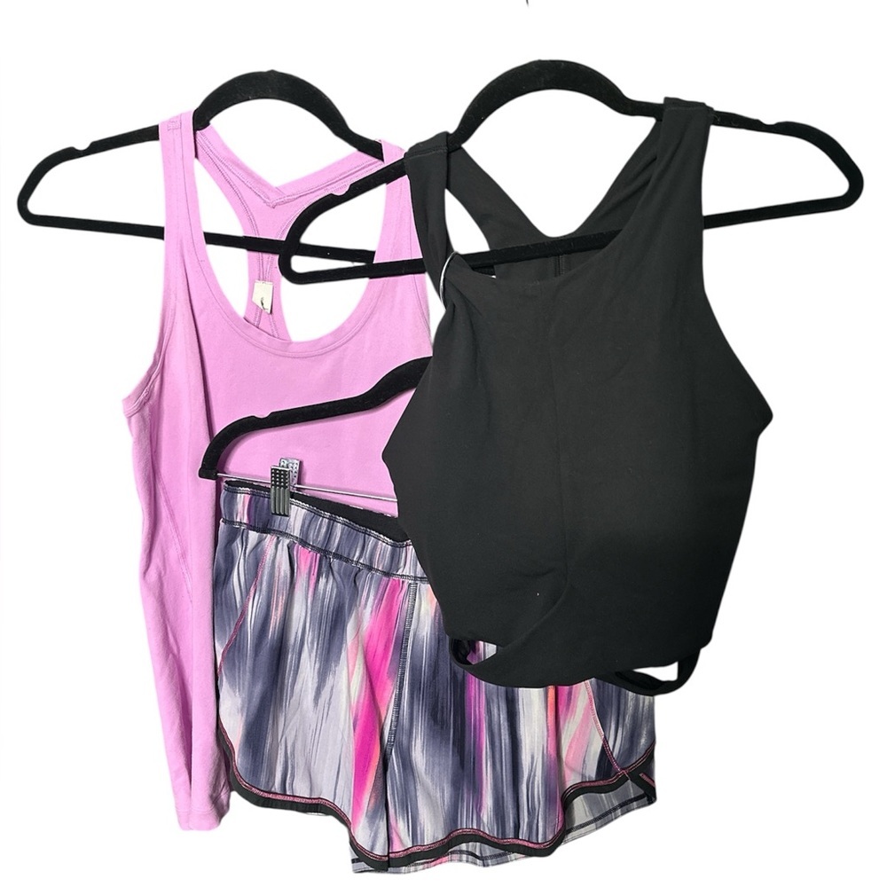 Sz 6/ MEDIUM Bundle MSRP $140 (Lulu tank / Lulu shorts / athleta bra)